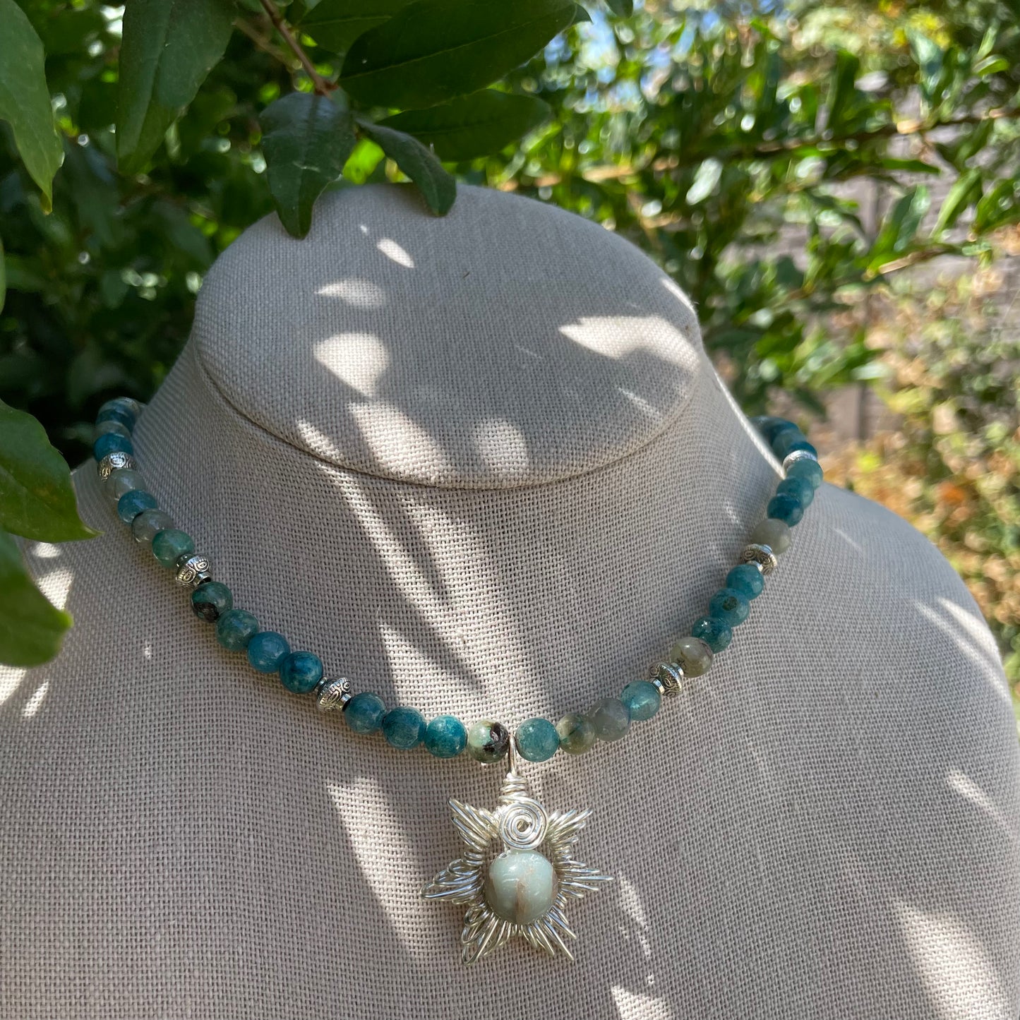 Aqua Terra Jasper x Amazonite Beaded Sun Choker