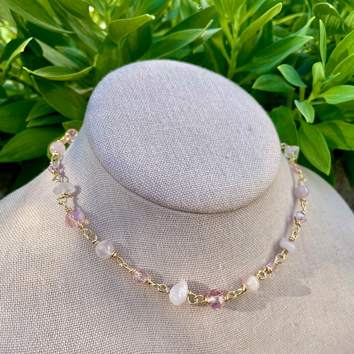 Rose Quartz Choker