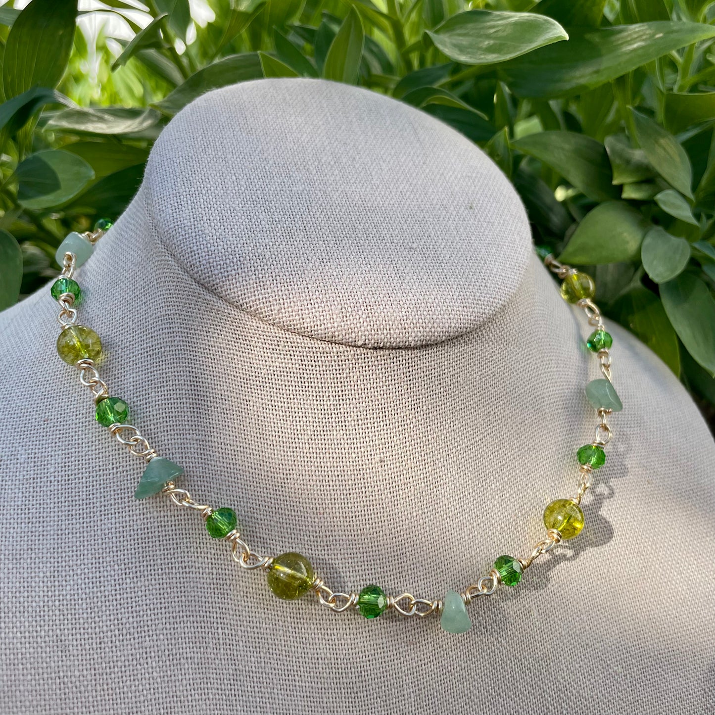 Aventurine x Peridot Choker