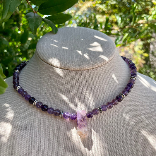 Amethyst Beaded Choker