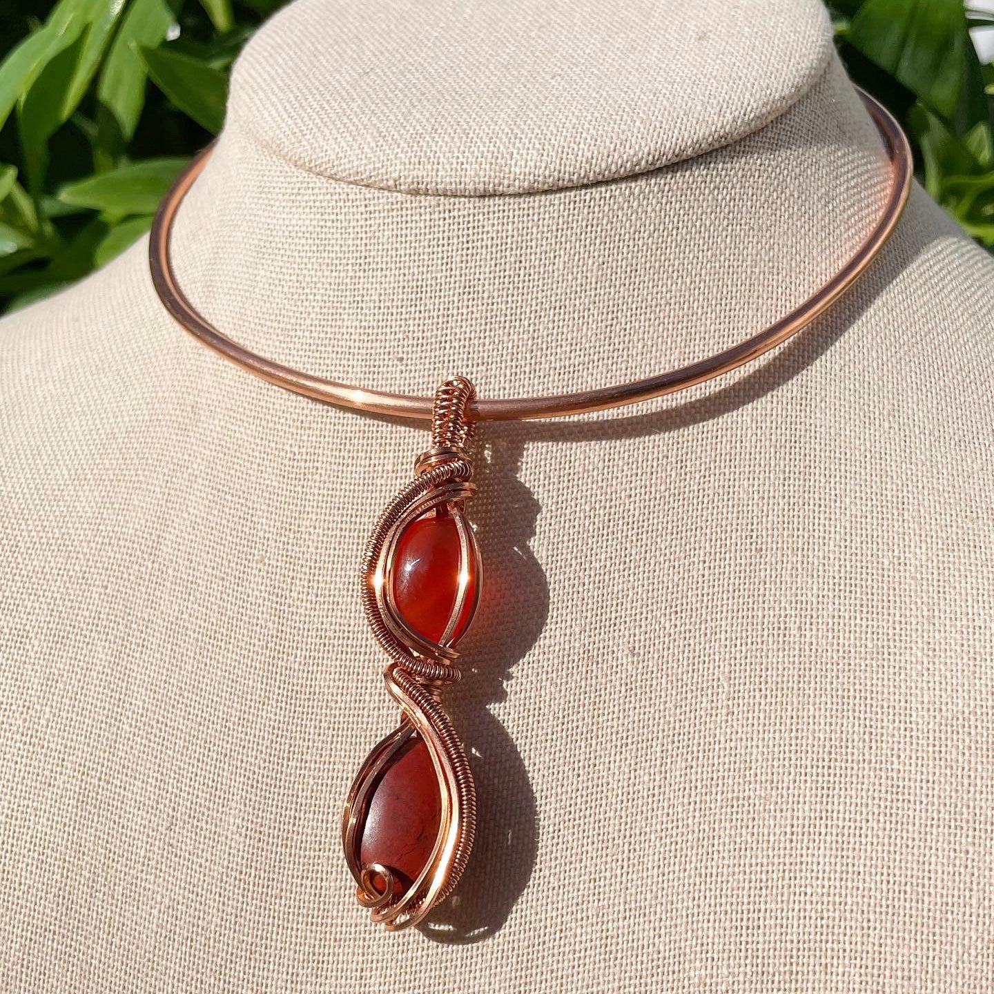 Carnelian x Jasper “Aries” Copper Choker