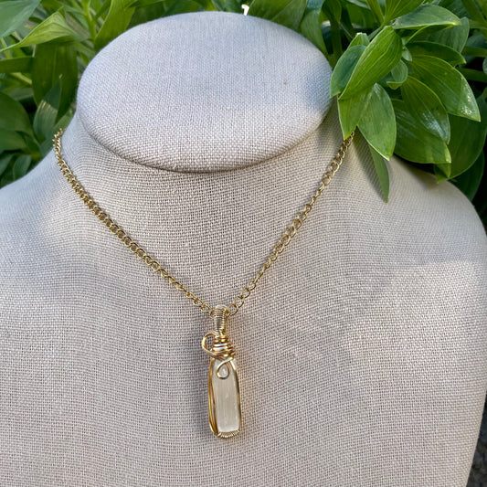 Selenite “Recharge” Mini Pendant
