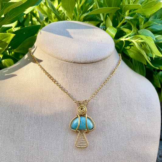 Larimar “Mushroom” Pendant