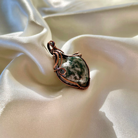Moss Agate "Nurturer" Pendant