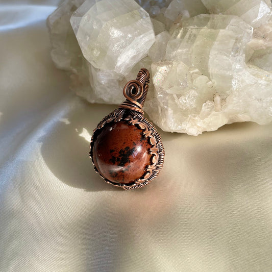 Mahogony Obsidian "Orb" Pendant