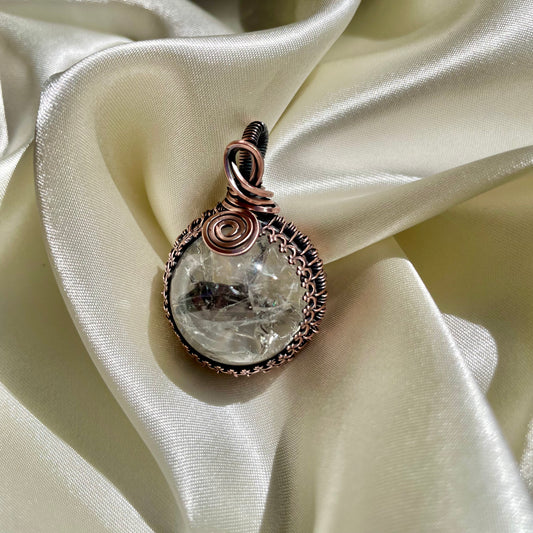 Fire & Ice Quartz "Starseed" Pendant