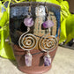 Amethyst Spiral Earrings