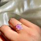 Amethyst Brass Adjustable Ring