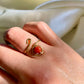 Carnelian Brass Adjustable Ring