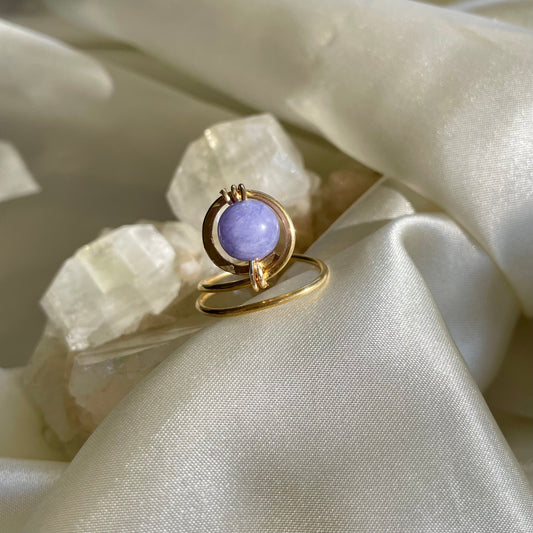 Tanzanite Brass Adjustable Ring